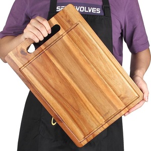 Acacia <b>Wood</b> Cutting Board Rectangle Antibacterial Mildew Resistant For Fruit Vegetable Meat Chopping <b>Blocks</b> - Product Image 3