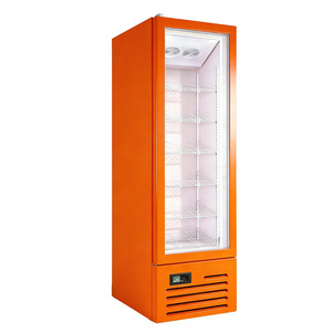 Réfrigérateur à boissons vertical à porte vitrée simple, design couleur macaron, pour supermarché - Product Image 4