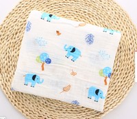 Cy1,5 motifs en mousseline, couvertures de bébé, arc-en-ciel, éléphant, Lion, fleur, feuille, dinosaure