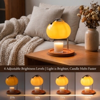Lampe à cire fondante en forme de dôme jaune, sécurisée pour animaux et enfants, avec minuterie de 2 à 8 heures, pour usage domestique
