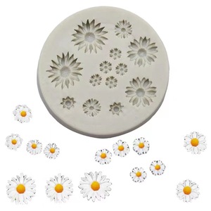 Fondant Chocolate Mold With Angel And Daisy Flowers Silicone <b>Cake</b> <b>Decoration</b> Mold For Birthday Dessert <b>Supplies</b> - Product Image 5