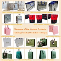 Sacs cadeaux Haute Couture Relief Paris, sacs cadeaux pour enseignants avec feuilles de bambou en relief, sacs cadeaux décoratifs