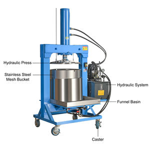 เครื่องกดผลไม้ไฟฟ้าไฮดรอลิก 169 ลิตร, ชิ้นส่วนสัมผัสอาหารสแตนเลส 304, เครื่องสกัดน้ำผลไม้ - Product Image 5