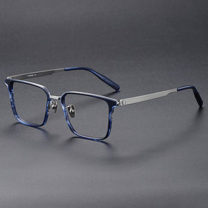 Kính mắt gọng acetate cổ điển cao cấp 80986, khung kính mắt thời trang thiết kế dành cho nam, chất liệu titan. - Product Image 4