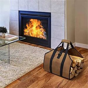 Bolsa de transporte de leña Oxford clásica extragrande, bolsa de mano para leña, bolsa para leña de chimenea - Product Image 5