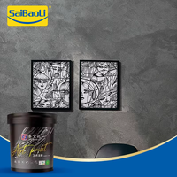 Vente chaude Velours Effet Art Peinture Décoration Intérieure Velours Peinture Murale Métallique Paillettes Peinture Murale Intérieure