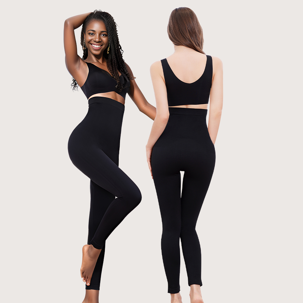 S-SHAPER Women's Breathable Knitted Tummy Control Shapers Body Shaper Leggings for Women's Shapewear Panties