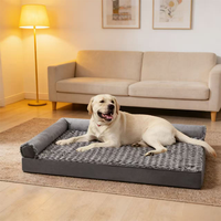 Lits Orthopédiques en Peluche pour Chiens – Luxe, Confortables, Durables, Résistants aux Morsures, Lavables – Modèle Rayé Classique et Tendance – Vente en Gros