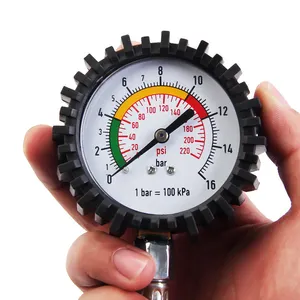 Custom Mechanical Truck Bus Racing Go Kart Car Metal Dial Tire Pressure Meter Gauge For Semi Trucks