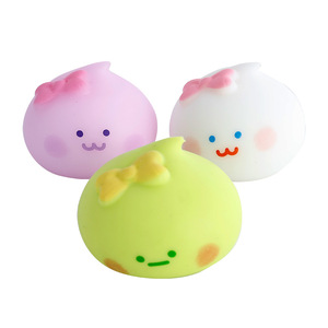 Happy 7.5cm Steamed Bun-Shaped TPR <b>Squishy</b> Toy Creamy Tips Stress Relief Gift for Kids and Adults Easy Mood Enhancement - Product Image 2