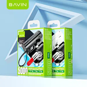 BAVIN PC012 사용자 정의 공장 다기능 휴대용 5000MAH 고속 충전 전원 은행