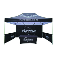 Tente de réception robuste avec impression par sublimation personnalisée 10x10 pieds, structure en aluminium pliable, ensemble de tente pour salon professionnel pour événements de branding
