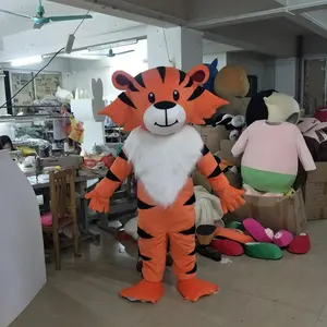 Funtoys最小起订量1件热卖定制橙色老虎吉祥物服装成人卡通人物老虎角色扮演派对套装