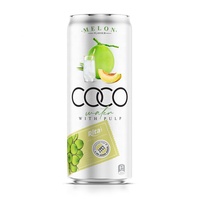 Bouteille d'eau de coco de marque privée de 330ml avec échantillon gratuit aromatisé à la pulpe