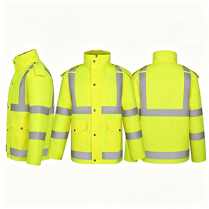 Equipo de Seguridad para la Noche Lluviosa, Equipo de Bomberos, Búsqueda y Rescate, Ropa Impermeable, Chubasquero Reflectante de Alta Visibilidad, Traje Impermeable de Pantalón y Chaqueta - Product Image 3