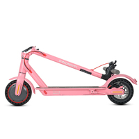 Scooter Eléctrico Plegable de Acero con Alto Contenido de Carbono, Neumático de 8.5 Pulgadas, Motor de 350W, Batería de Litio de 36V 10.4Ah, Color Rosa, con APP, desde Almacén en Australia