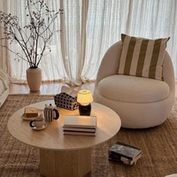 Fauteuil pivotant moderne nordique, style de détente inclinable individuel pour salon de villa, en tissu, pour célébrités