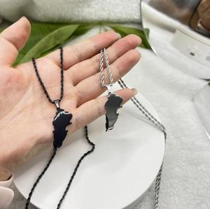 <span class=keywords><strong>Liban</strong></span> Carte colliers Art Gift, Libanais Bijoux collier Unisexe Bijoux hommes pendentif acier inoxydable or 18k corde chaîne lien - Product Image 5