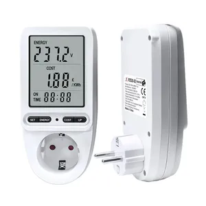 PZGS-02 Digital Wattmeter Voltmeter Ammeter Power Meter Electric Consumption Energy Monitor Plug EU Smart Meter In Home Display