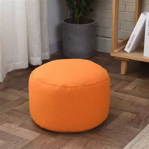 <span class=keywords><strong>Pouf</strong></span> rond de décoration intérieure en gros, tabouret de haute qualité, repose-pieds en tissu doux, <span class=keywords><strong>pouf</strong></span> rond bleu rembourré - Product Image 2