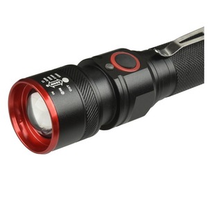 ไฟฉายพลังสูงระยะไกล Xml T6 แบบชาร์จได้พร้อมคลิปหนีบปากกา ไฟ LED สีขาว สำหรับเดินป่า ตั้งแคมป์ และใช้งานกลางแจ้ง - Product Image 4