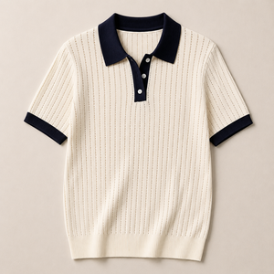 Maglia Estiva da <span class=keywords><strong>Donna</strong></span>, Top Casual a Maniche Corte in Cotone Pettinato, Pullover Femminile Personalizzato Lavorato a Maglia - Product Image 2