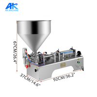 Machine de Remplissage Horizontale Manuelle Semi-Automatique pour Bouteilles, Crèmes, Confitures, Savons Liquides et Shampooings Gels
