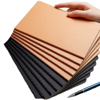 Cahier en papier kraft au format A5 personnalisable avec 50 feuilles de reliure à coudre imprimé style journal intime avec couverture en papier kraft