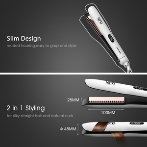 Lisseur et boucleur vapeur 2 en 1 <span class=keywords><strong>Lena</strong></span> 450F, titane professionnel, lisseur vapeur pour cheveux pour salon - Product Image 5