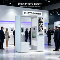 Machine Photobooth Commémorative de Tourisme Culturel PDL Pdl-5, Kiosque Selfie pour Smartphones, NFC, Bluetooth, Télécommande, Portable