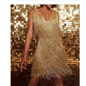 Flapper con frange matite mini abito taglie S-5XL - Product Image 2