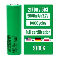 Batterie cylindrique rechargeable au lithium-ion EU US Stock INR21700 SDI Sam Sung 21700-50s 5000mah, batterie au lithium-ion 45A 21700
