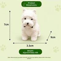 Balle en caoutchouc moulable à rebond lent, mignonne, moelleuse et qui couine, modèle West Highland White Terrier, à construire soi-même, best-seller transfrontalier