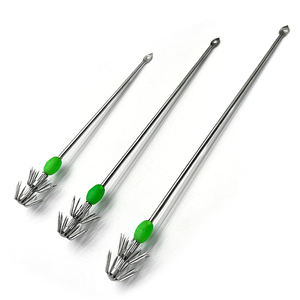 Guosong Vente en gros 125mm 155mm 185mm Crochet parapluie Appât vivant Crochet en acier inoxydable Tube de calmar Pieuvre Hameçon seiche - Product Image 5