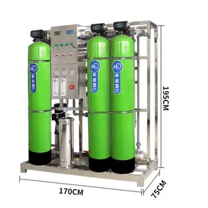 1000LPH Filtración de agua Sistema Ro Purificación de agua hidrológica Purificador de agua potable Máquina de filtro con 3 tanques FRP