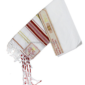 Tallit con Lunghi Cordoni <span class=keywords><strong>Tzitzit</strong></span> Ideale per le Preghiere Mattutine Scialle da Preghiera Tallit con <span class=keywords><strong>Tzitzit</strong></span> Kosher e Collare di Benedizione Atarah - Product Image 2