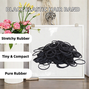 Vyr काले उच्च लोचदार छोटे प्राकृतिक रबर रंग की अंगूठी मिनी रबर बैंड - Product Image 2