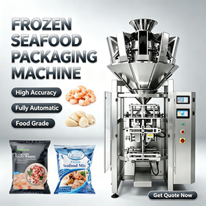 Macchina Automatica per Pesatura e Confezionamento di Frutti di Mare Congelati di Grado Alimentare per Pesce, Gamberi, Calamari, Seppie, Polpi - Product Image 1