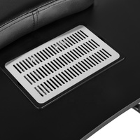 Table à ongles portable table de manucure table à ongles pliante noire avec échappement salon de beauté bureau à ongles
