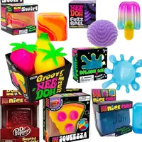 Schylling Needoh Nice Cube Sensory Nice-Sicle, cube sensoriel anti-stress, anti-anxiété, objet à presser pour la concentration et les personnes atteintes de TDAH, en peluche