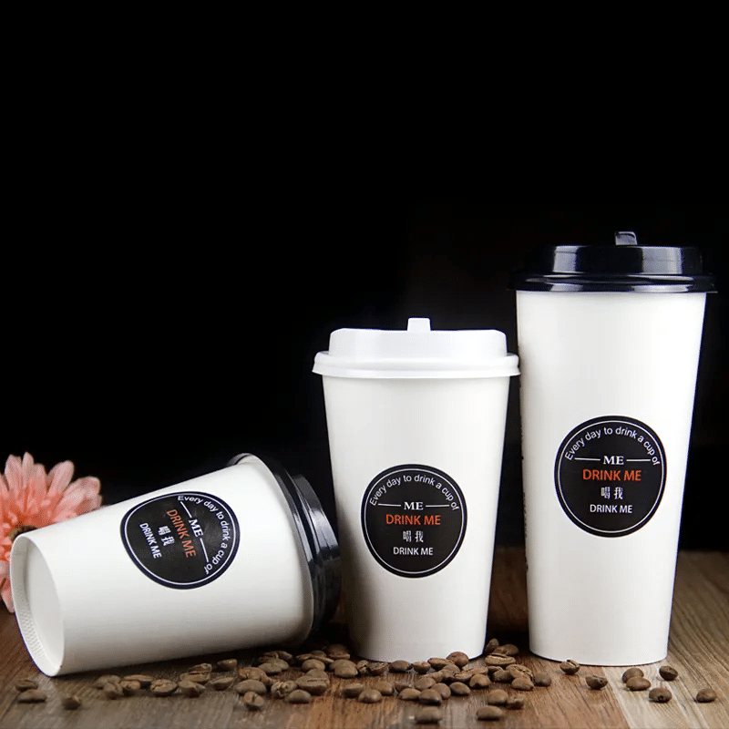 Customized Eco-Friendly Disposable Double Wall Thickened Paper Cup for Takeaway Coffee & Wine Packaging Food Grade
