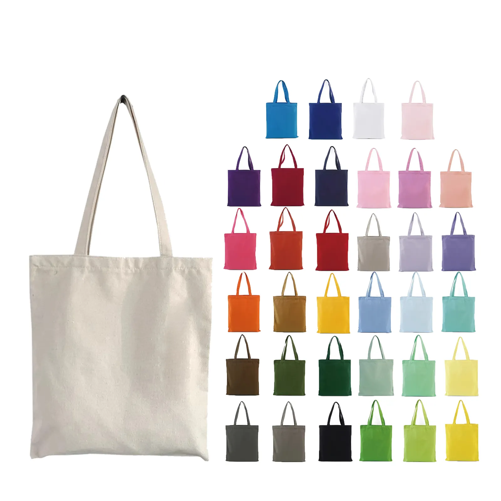 Custom Logo Canvas Shopping Tote Bag Durable Cotton Bags with Logo for Shopping and Everyday Use