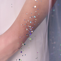 LUOXIN Mariage Bling Coloré Strass Couche Unique Femmes Accessoires de Mariée Paillettes Doux Voile de Mariée