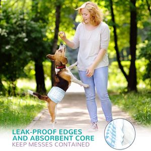 Couches jetables absorbantes pour chiens mâles de taille moyenne à grande, protection contre les fuites et l'incontinence urinaire - Product Image 6