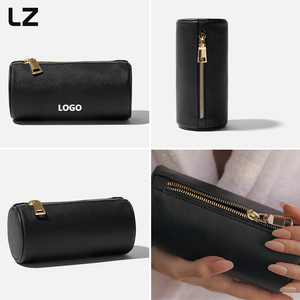 Borsa da Toilette personalizzata LZ in vera pelle piccolo trucco Organizer con Zip per viaggio uso <span class=keywords><strong>professionale</strong></span> <span class=keywords><strong>Trousse</strong></span> De Toilette - Product Image 1