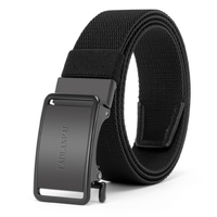Ceinture tactique en nylon élastique pour usine, en toile résistante et confortable, pour le travail, l'uniforme et l'entraînement, avec boucle automatique en alliage