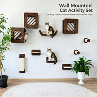 Système d'escalade pour chat écologique avec plateformes robustes et endroits de repos confortables pour la décoration de la maison, station d'activités pour animaux de compagnie assortie