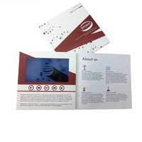Album de mariage numérique de luxe populaire avec écran LCD de 7 pouces pour invitations de mariage, brochure vidéo reliée en lin