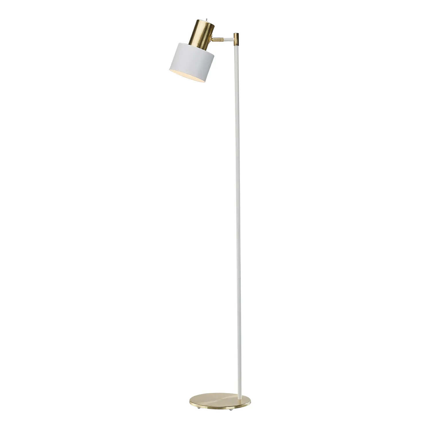 Modern indoor E27 metal floor lamp with switch for incandescent or LED bulb