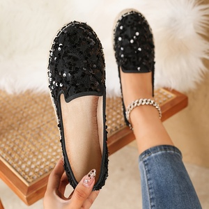 Mocassini moda donna punta rotonda con paillettes in stile vacanza <span class=keywords><strong>espadrillas</strong></span> - Product Image 3